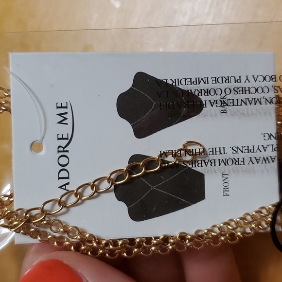 💛 HP ❤ 😍 Adore Me gold tone body chain~BATHING SUIT accessory, NIP! NWT- SEXY! - Picture 6 of 9